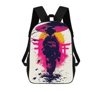 sinyumoney Zaini Pearl Earrings Zaino Scuola Per Bambini Borsa Scuola Stampa 3D Per Ragazzi Studenti Di Scuola E Del College, Geisha Silhouette At Sunset - Traditional Ele, 17"