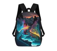 sinyumoney Zaini Per Bambini Antarctic Glacier River Zaino Scolastico Zaino Per Bambini Borsa Scolastica Zaini Da Viaggio Borse Per Libri Zaino Stampato in 3D Per Bambini E Bambine 17inch