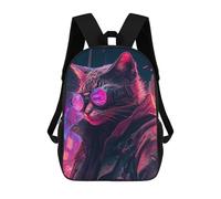 sinyumoney Zaini Per Bambini Black Cats Cute Rainbow Borsa Da Scuola Zaino Ragazzo Borsa Da Viaggio Borsa Da Scuola Libri E Forniture Per Scuola Borse, Gatto umano, 17"