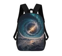 sinyumoney Zaini Per Bambini Black Hole Ocean Vortex Zaino Scolastico Zaino Per Bambini Borsa Scolastica Zaini Da Viaggio Borse Per Libri Zaino Stampato in 3D Per Bambini E Bambine 17inch