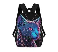 sinyumoney Zaini Per Bambini Black Light Cat 20 Zaino Scolastico Zaino Per Bambini Borsa Scolastica Zaini Da Viaggio Borse Per Libri Zaino Stampato in 3D Per Bambini E Bambine 17inch