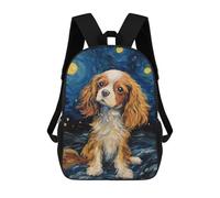 sinyumoney Zaini Per Bambini Cavalier Charles Spaniel Zaino Scolastico Zaino Per Bambini Borsa Scolastica Zaini Da Viaggio Borse Per Libri Zaino Stampato in 3D Per Bambini E Bambine 17inch