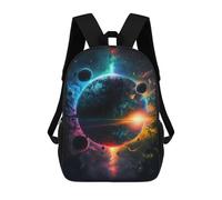 sinyumoney Zaini Per Bambini Colorful Cosmic Planets Zaino Scolastico Per Bambini Stampato in 3D Zaini Scolastici Alla Moda Per Bambini Studenti 17inch