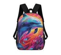 sinyumoney Zaini Per Bambini Colorful Dolphin Dreamscape Zaino Scolastico Zaino Per Bambini Borsa Scolastica Zaini Da Viaggio Borse Per Libri Zaino Stampato in 3D Per Bambini E Bambine 17inch