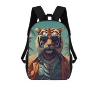 sinyumoney Zaini Per Bambini Cool Tiger Zaino Scolastico Zaino Per Bambini Borsa Scolastica Zaini Da Viaggio Borse Per Libri Zaino Stampato in 3D Per Bambini E Bambine 17inch