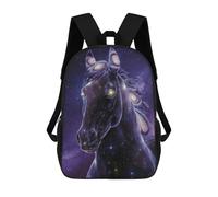 sinyumoney Zaini Per Bambini Cosmic Horse Zaino Scolastico Zaino Per Bambini Borsa Scolastica Zaini Da Viaggio Borse Per Libri Zaino Stampato in 3D Per Bambini E Bambine 17inch
