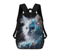sinyumoney Zaini Per Bambini Cosmic Nebula White Cat Zaino Scolastico Zaino Per Bambini Borsa Scolastica Zaini Da Viaggio Borse Per Libri Zaino Stampato in 3D Per Bambini E Bambine 17inch