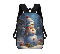 sinyumoney Zaini Per Bambini Cute Snowman Christmas Zaino Scolastico Zaino Per Bambini Borsa Scolastica Zaini Da Viaggio Borse Per Libri Zaino Stampato in 3D Per Bambini E Bambine 17inch
