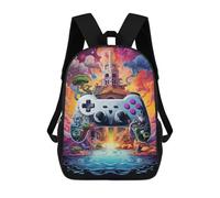 sinyumoney Zaini Per Bambini Fantasy Game Controller Artwork -5 Zaino Scolastico Zaino Per Bambini Borsa Scolastica Zaini Da Viaggio Borse Per Libri Zaino Stampato in 3D Per Bambini E Bambine 17inch