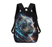 sinyumoney Zaini Per Bambini Galactic Tiger Majesty Zaino Scolastico Zaino Per Bambini Borsa Scolastica Zaini Da Viaggio Borse Per Libri Zaino Stampato in 3D Per Bambini E Bambine 17inch