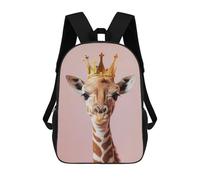 sinyumoney Zaini Per Bambini Giraffe Pastel Crown Zaino Scolastico Zaino Per Bambini Borsa Scolastica Zaini Da Viaggio Borse Per Libri Zaino Stampato in 3D Per Bambini E Bambine 17inch