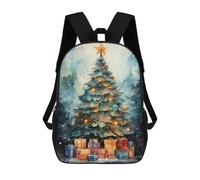 sinyumoney Zaini Per Bambini Halloween The Skeleton Borsa Da Scuola Stampato 3D Per Bambini Zaino Da Viaggio Alla Moda Per Studenti, Albero di pino scorrevole, 17"