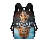 sinyumoney Zaini Per Bambini Lion Cub Mindset Zaino Scolastico Zaino Per Bambini Borsa Scolastica Zaini Da Viaggio Borse Per Libri Zaino Stampato in 3D Per Bambini E Bambine 17inch