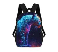 sinyumoney Zaini Per Bambini Neon Leopard Artwork Zaino Scolastico Per Bambini Stampato in 3D Zaini Scolastici Alla Moda Per Bambini Studenti 17inch