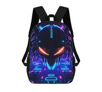 sinyumoney Zaini Per Bambini Neon Space Aliens Zaino Scolastico Zaino Per Bambini Borsa Scolastica Zaini Da Viaggio Borse Per Libri Zaino Stampato in 3D Per Bambini E Bambine 17inch