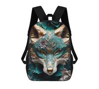 sinyumoney Zaini Per Bambini Ornate Fox Sculpture Zaino Scolastico Per Bambini Stampato in 3D Zaini Scolastici Alla Moda Per Bambini Studenti 17inch