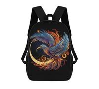 sinyumoney Zaini Per Bambini Phoenix 4 Zaino Scolastico Per Bambini Stampato in 3D Zaini Scolastici Alla Moda Per Bambini Studenti 17inch
