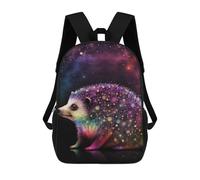 sinyumoney Zaini Per Bambini Rainbow Hedgehog in Space Zaino Scolastico Per Bambini Stampato in 3D Zaini Scolastici Alla Moda Per Bambini Studenti 17inch