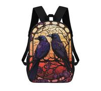sinyumoney Zaini Per Bambini Ravens Huginn And Muninn Zaino Scolastico Zaino Per Bambini Borsa Scolastica Zaini Da Viaggio Borse Per Libri Zaino Stampato in 3D Per Bambini E Bambine 17inch