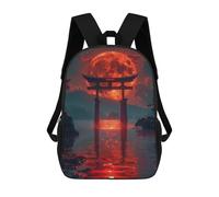 sinyumoney Zaini Per Bambini Red Moon Torii Gate Zaino Scolastico Zaino Per Bambini Borsa Scolastica Zaini Da Viaggio Borse Per Libri Zaino Stampato in 3D Per Bambini E Bambine 17inch