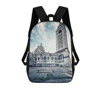 sinyumoney Zaini Per Bambini Sacre Coeur Basilica Zaino Scolastico Zaino Per Bambini Borsa Scolastica Zaini Da Viaggio Borse Per Libri Zaino Stampato in 3D Per Bambini E Bambine 17inch