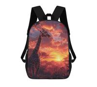 sinyumoney Zaini Per Bambini Stampati 3D, Borse Da Scuola, Zaini Da Viaggio Per Ragazzi E Ragazze, Borse Per Libri Per Scuola O Viaggi, Giraffe Savanna Sunset, 17"