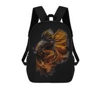 sinyumoney Zaini per bambini stampati 3D (dimensione: Koalas Relaxing The Beach) - Zaino per la scuola, zaino da viaggio, zaino alla moda, zaino per libri con grande capacità, Betta Fish Gold Balck