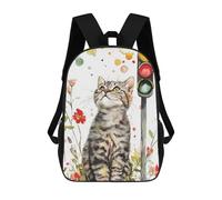sinyumoney Zaini Per Bambini Stampati in 3D 17inch Cat And Traffic Light Watercolor Borse Per Libri Ragazzo Ragazza Borsa Scolastica Per Bambini Zaino Scolastico Con Grandi Tasche Per Bambini Scuola