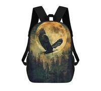 sinyumoney Zaini Per Bambini Stampati in 3D 17inch Moonlit Flight Zaini Scolastici Per Bambini, Zaini Da Viaggio, Borse Per Libri Alla Moda, Zaini Di Grande Capacità
