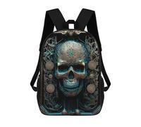 sinyumoney Zaini Per Bambini Stampati in 3D 17inch Skull Machine Gold III Borse Per Libri Ragazzo Ragazza Borsa Scolastica Per Bambini Zaino Scolastico Con Grandi Tasche Per Bambini Scuola