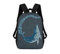 sinyumoney Zaini Per Bambini Stampati in 3D 17inch Trailing Whale Borse Per Libri Ragazzo Ragazza Borsa Scolastica Per Bambini Zaino Scolastico Con Grandi Tasche Per Bambini Scuola
