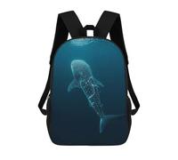 sinyumoney Zaini Per Bambini Stampati in 3D 17inch Whale Shark in Deep Blue Ocean Borse Per Libri Ragazzo Ragazza Borsa Scolastica Per Bambini Zaino Scolastico Con Grandi Tasche Per Bambini Scuola