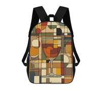 sinyumoney Zaini Per Bambini Stampati in 3D Abstract Geometric Glass Zaini Casual Alla Moda Per Tutti I Giorni Borse Da Viaggio Carine Zaini Casual Per Esterni Per Ragazzi E Ragazze 17inch