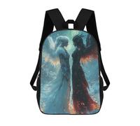 sinyumoney Zaini Per Bambini Stampati in 3D Angel Vs Demon Zaini Scolastici Per Bambini E Bambine, Zaini Da Viaggio, Borse Per Libri Per La Scuola O I Viaggi 17inch