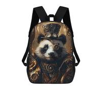 sinyumoney Zaini Per Bambini Stampati in 3D Animal Steampunk Panda Zaini Scolastici Per Bambini E Bambine, Zaini Da Viaggio, Borse Per Libri Per La Scuola O I Viaggi 17inch