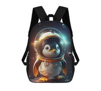 sinyumoney Zaini Per Bambini Stampati in 3D Astronaut Space Penguin Zaini Scolastici Per Bambini E Bambine, Zaini Da Viaggio, Borse Per Libri Per La Scuola O I Viaggi 17inch