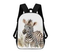 sinyumoney Zaini Per Bambini Stampati in 3D Baby Zebra Watercolor Zaini Scolastici Per Bambini E Bambine, Zaini Da Viaggio, Borse Per Libri Per La Scuola O I Viaggi 17inch