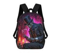sinyumoney Zaini Per Bambini Stampati in 3D Baron Samedi in Top Hat Zaini Scolastici Per Bambini E Bambine, Zaini Da Viaggio, Borse Per Libri Per La Scuola O I Viaggi 17inch