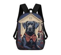 sinyumoney Zaini Per Bambini Stampati in 3D Black Labrador Borse Per Libri Ragazzo Ragazza Zaino Scolastico Per Bambini Con Grandi Tasche Per Bambini Scuola 17inch