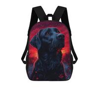 sinyumoney Zaini Per Bambini Stampati in 3D Black Labrador Red Sunset Zaini Scolastici Per Bambini E Bambine, Zaini Da Viaggio, Borse Per Libri Per La Scuola O I Viaggi 17inch