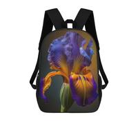 sinyumoney Zaini Per Bambini Stampati in 3D Blooming Iris Zaini Scolastici Per Bambini E Bambine, Zaini Da Viaggio, Borse Per Libri Per La Scuola O I Viaggi 17inch