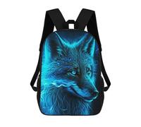 sinyumoney Zaini Per Bambini Stampati in 3D Blue Wolf Mystical Aura Zaini Scolastici Per Bambini E Bambine, Zaini Da Viaggio, Borse Per Libri Per La Scuola O I Viaggi 17inch