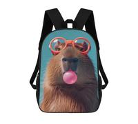 sinyumoney Zaini Per Bambini Stampati in 3D Capybara Bubblegum Borse Per Libri Ragazzo Ragazza Zaino Scolastico Per Bambini Con Grandi Tasche Per Bambini Scuola 17inch
