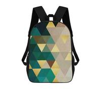 sinyumoney Zaini Per Bambini Stampati in 3D Colored Triangles 05 Zaini Casual Alla Moda Per Tutti I Giorni Borse Da Viaggio Carine Zaini Casual Per Esterni Per Ragazzi E Ragazze 17inch