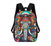 sinyumoney Zaini Per Bambini Stampati in 3D Colorful Elephant Artwork Zaini Scolastici Per Bambini E Bambine, Zaini Da Viaggio, Borse Per Libri Per La Scuola O I Viaggi 17inch