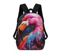 sinyumoney Zaini Per Bambini Stampati in 3D Colorful Flamingo Artwork-2 Zaini Scolastici Per Bambini E Bambine, Zaini Da Viaggio, Borse Per Libri Per La Scuola O I Viaggi 17inch