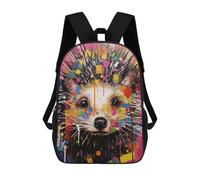sinyumoney Zaini Per Bambini Stampati in 3D Colorful Hedgehog Art Print Borse Per Libri Ragazzo Ragazza Zaino Scolastico Per Bambini Con Grandi Tasche Per Bambini Scuola 17inch