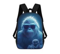 sinyumoney Zaini Per Bambini Stampati in 3D Cool Blue Funny Apes Borse Per Libri Ragazzo Ragazza Zaino Scolastico Per Bambini Con Grandi Tasche Per Bambini Scuola 17inch