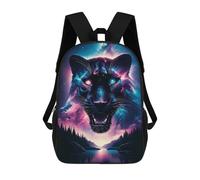 sinyumoney Zaini Per Bambini Stampati in 3D Cosmic Black Panther Zaini Scolastici Per Bambini E Bambine, Zaini Da Viaggio, Borse Per Libri Per La Scuola O I Viaggi 17inch