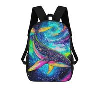 sinyumoney Zaini Per Bambini Stampati in 3D Cosmic Whale Colorful Nebula Zaini Scolastici Per Bambini E Bambine, Zaini Da Viaggio, Borse Per Libri Per La Scuola O I Viaggi 17inch